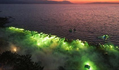 İznik sahilinde şampiyonluk coşkusu