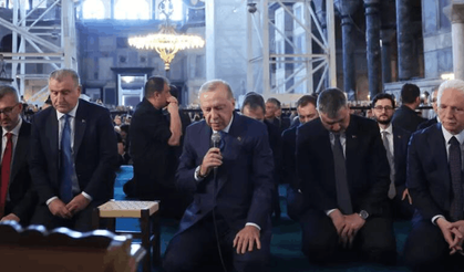 Cumhurbaşkanı Erdoğan Ayasofya’da