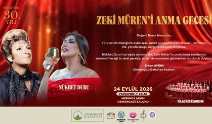 Şarkılar Osmangazi'de Zeki Müren İçin Söylenecek