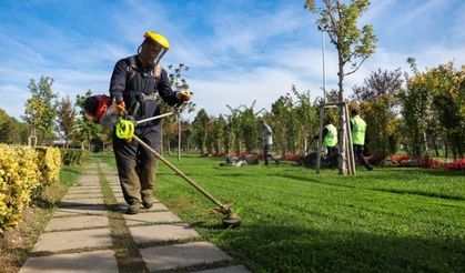 Büyükşehir’den park ve bahçe bakımı