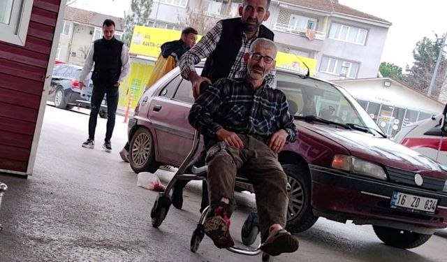 Bursa'da acı olay! Odun yerine bacağını kesti...