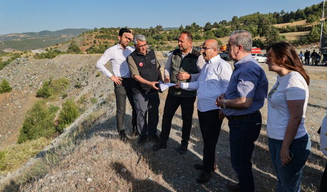 Vali Demirtaş, yangın bölgesini inceledi