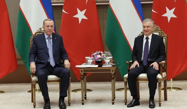 Erdoğan, Özbekistan Cumhurbaşkanı ile görüştü
