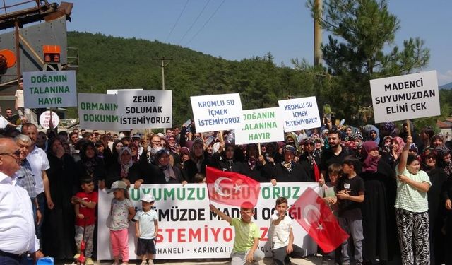 4 köyden, 'krom madeni' protestosu