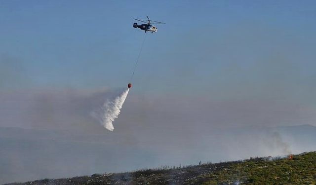 Yangın söndürme helikopteri düştü!