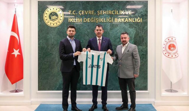 Bursaspor Başkanı Çelik, Bakan Kurum ile görüştü