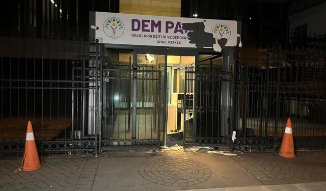 DEM Parti Genel Merkezi'ne saldırı: 1 kişi gözaltına alındı