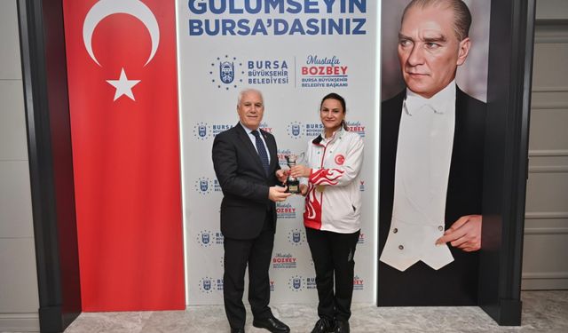 Başkan Bozbey, dünya şampiyonunu ağırladı