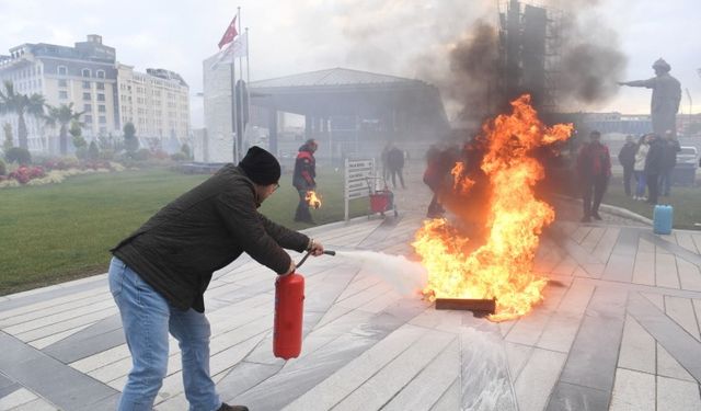 Osmangazi’de deprem ve yangın tatbikatı