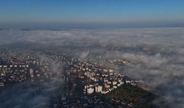 Bursa'da yoğun sis şehri yuttu