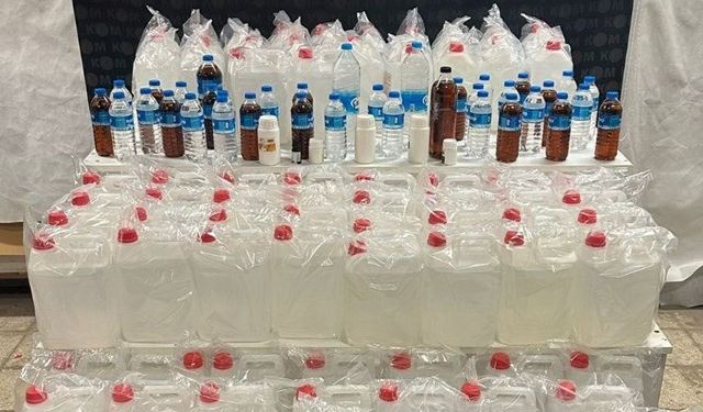 ‘Sahte alkol’ operasyonu: 17 ton ele geçirildi