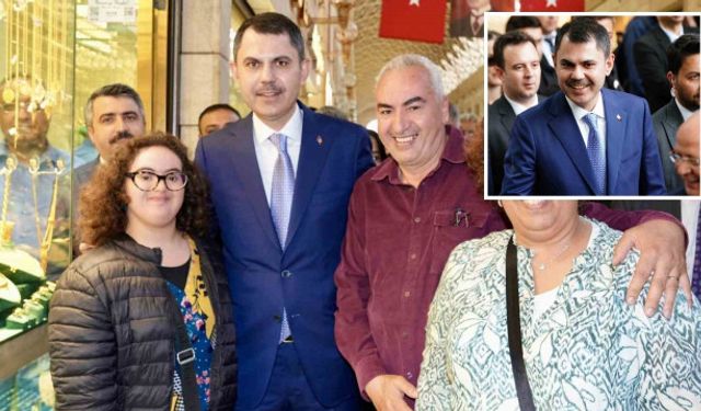 Bakan Kurum Bursa çarşı esnafını ziyaret etti