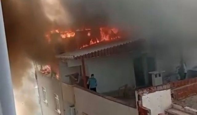 Çatı katında felaket anları