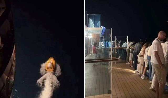 Yolcu gemisinde panik! Denize düştü