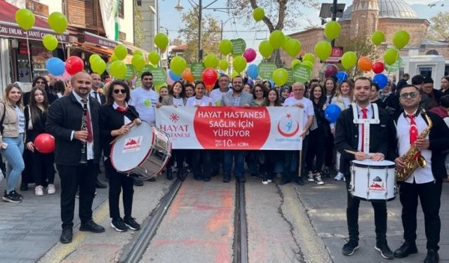 Bursa'da diyabete dikkat çekmek için yürüdüler