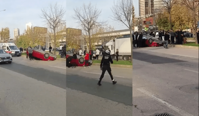 Korkunç kaza! Araç içinde sıkıştı