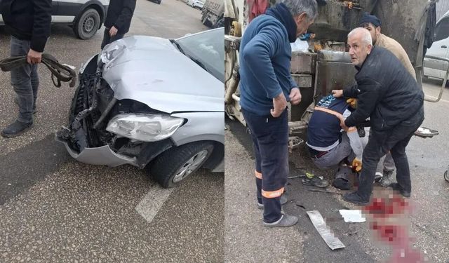 Belediye işçisini hayattan koparan kaza!