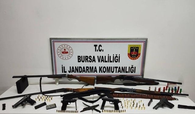 Bursa’da ruhsatsız silah operasyonu