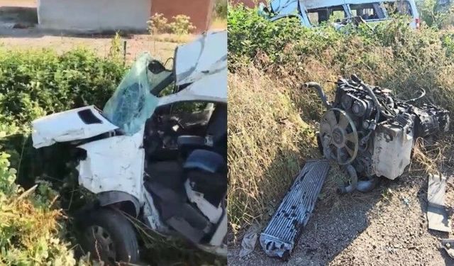 SERVİS MİNİBÜSÜNDE FECİ KAZA!