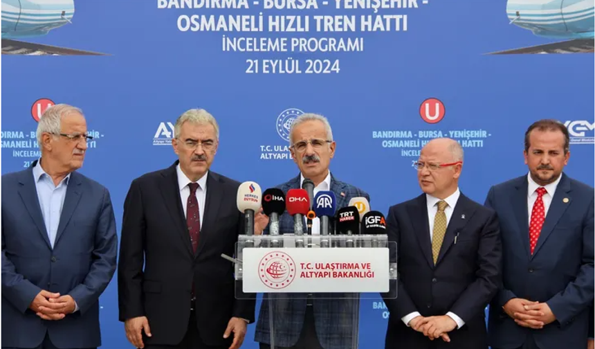 Bakan Uraloğlu: 'Bursa-Ankara arası 2 saat 15 dakika olacak'