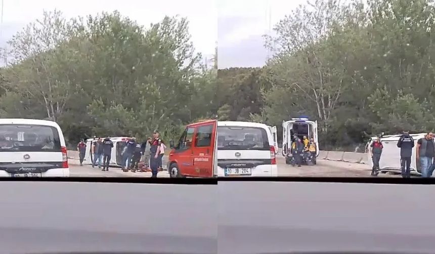 Bursa otobanında korkutan kaza