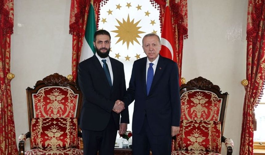 Cumhurbaşkanı Erdoğan, Ahmed Şara ile görüştü