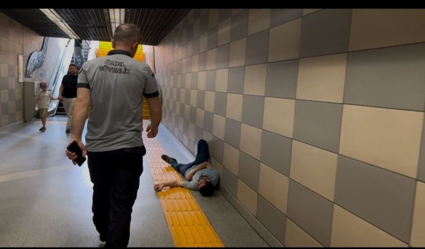 Metro istasyonunda şaşırtan görüntü