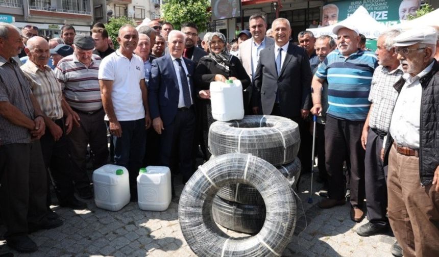 Bursa'dan Domaniç'e tarımsal destek eli!