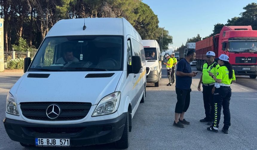 Servis denetiminde 20 araca ceza