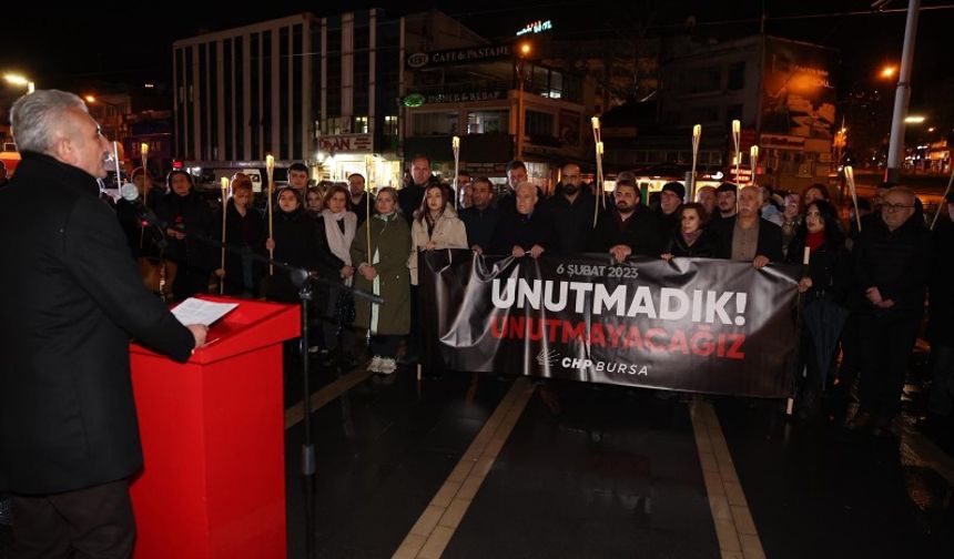 CHP Bursa'dan 6 Şubat anması