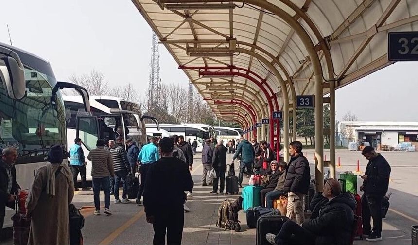 Bursa Terminali'nde bayram yoğunluğu
