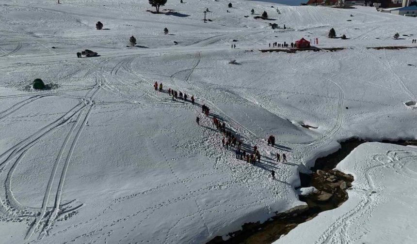 Uludağ’da nefes kesen çığ tatbikatı