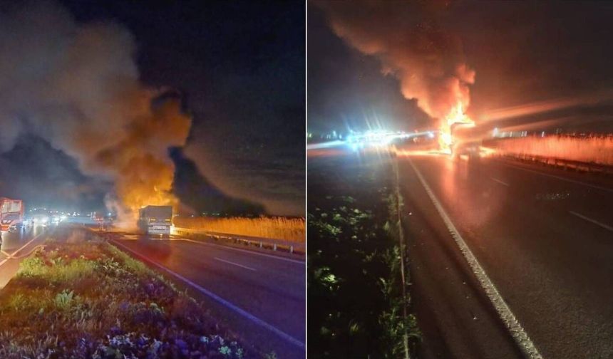 Bursa'da TIR yangını!