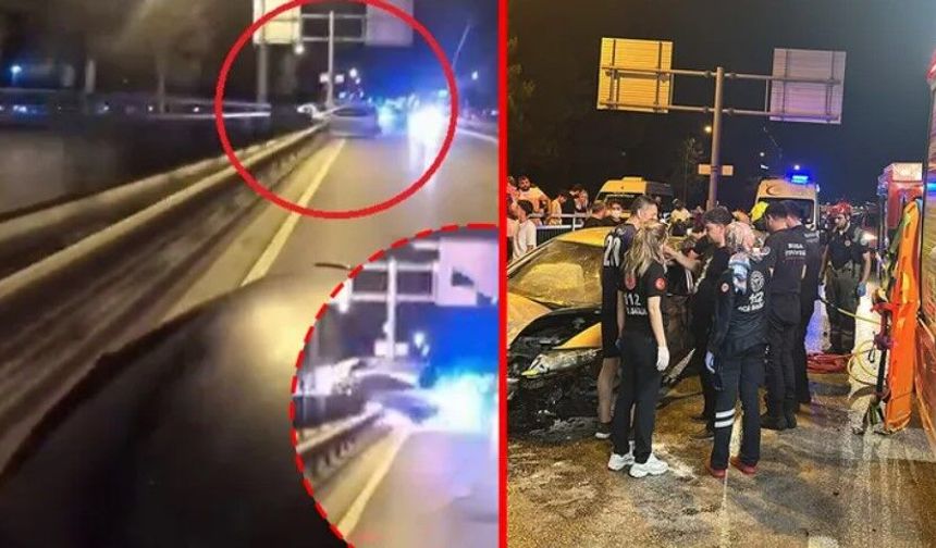 BARİYERLERE ÇARPARAK TAKLA ATTI!