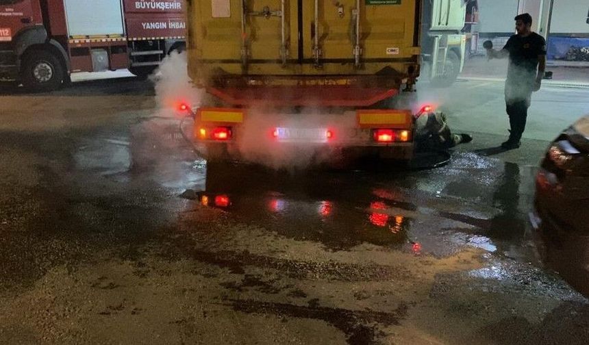 YANAN TIR'I 10 KİLOMETRE SÜRDÜ!