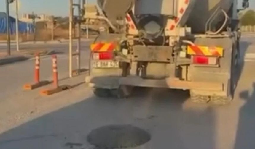 BURSA'DA TEHLİKELİ GÖRÜNTÜ! YOLA SAÇTI