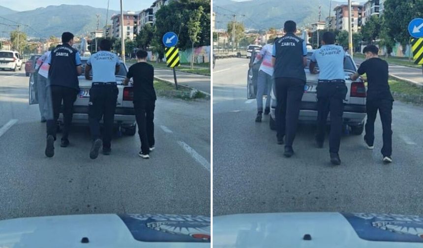 BURSA’DA YARDIMINA ZABITA KOŞTU!