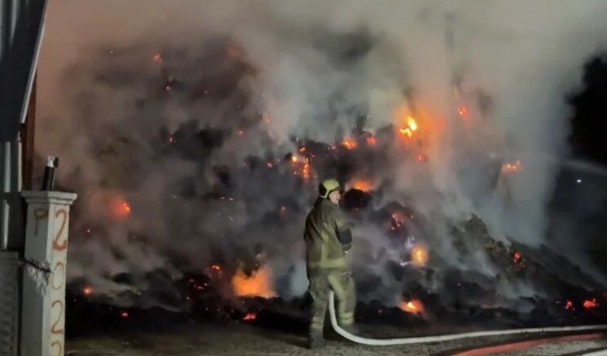 BURSA'DA SAMANLIK ALEV ALEV YANDI