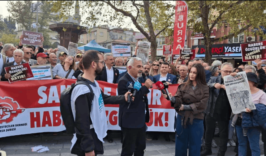 BURSA'DA BASIN ÖZGÜRLÜĞÜ EYLEMİ