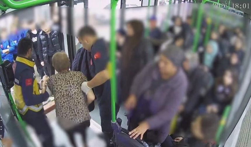KADIN ŞOFÖR, YOLCUSUNUN HAYATINI KURTARDI