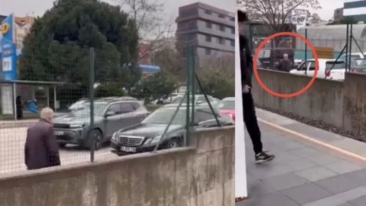 Yaşlı adam yürekleri ağza getirdi!