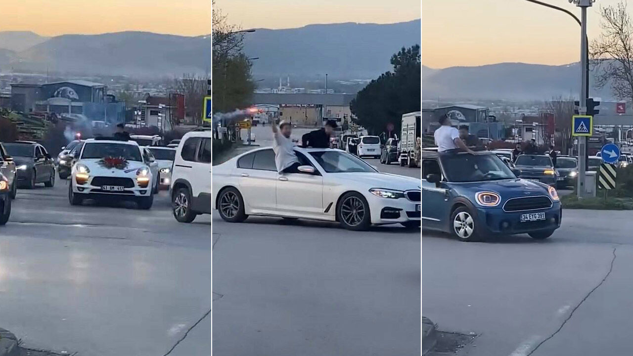 Bursa’da konvoy terörü!