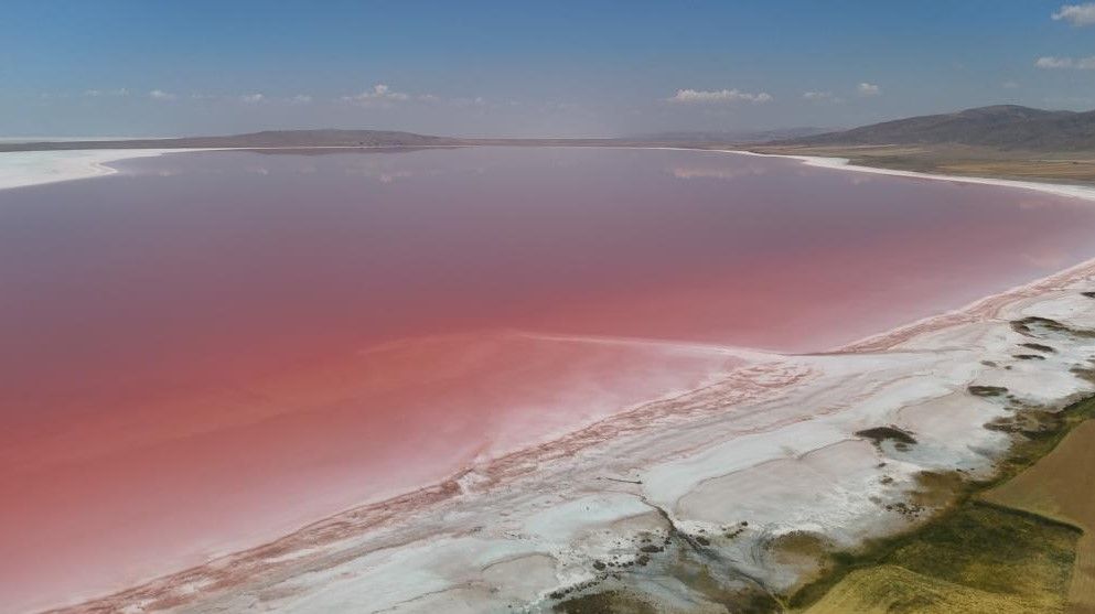Tuz Gölü pembe bir masala dönüştü