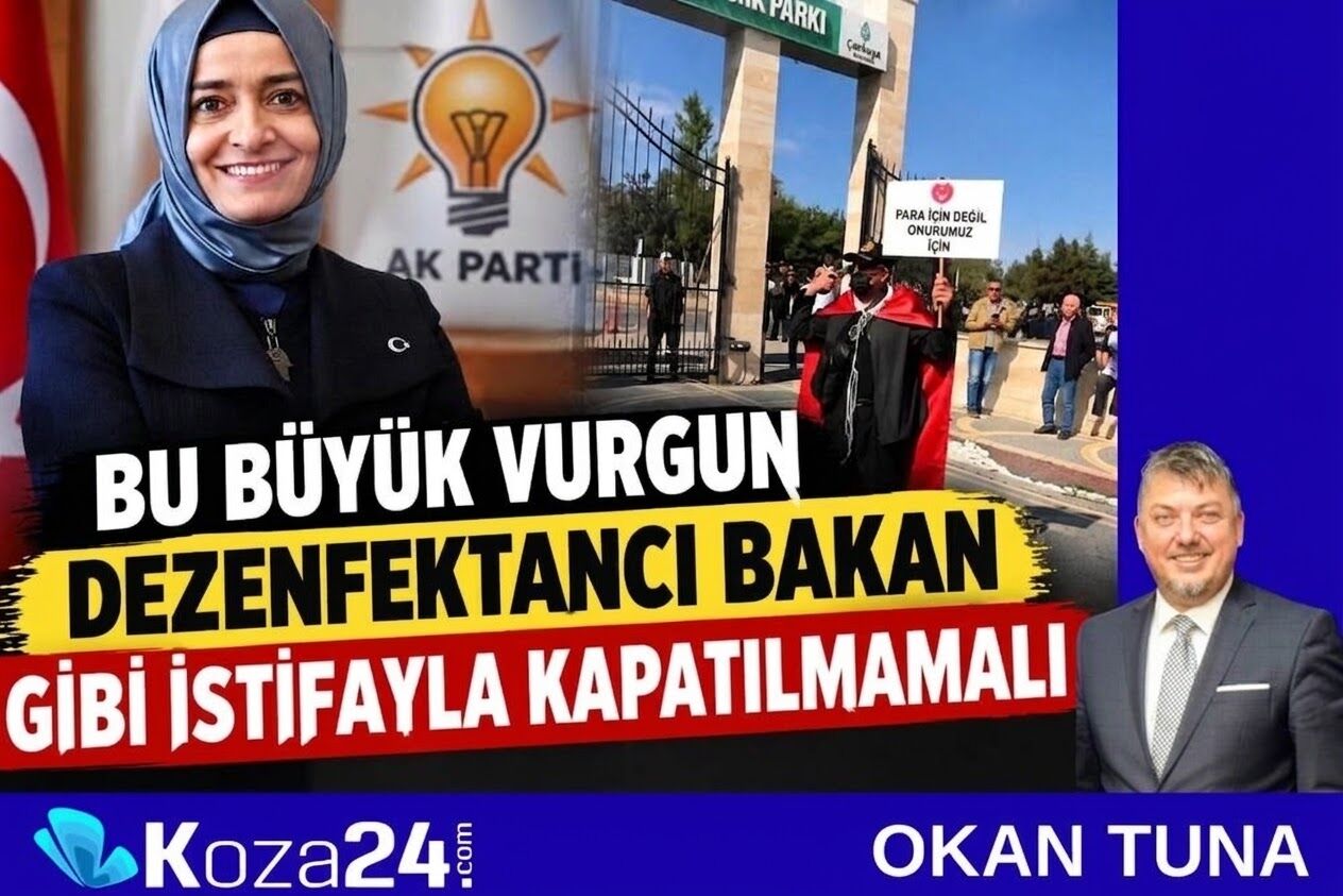 BU BÜYÜK VURGUN DEZENFEKTANCI BAKAN GİBİ İSTİFAYLA KAPATILMAMALI