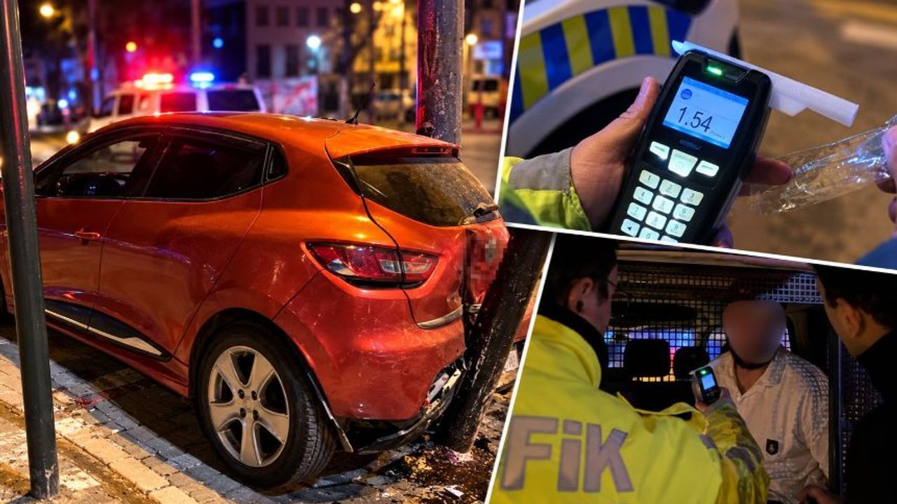 BURSA’DA ALKOLLÜ SÜRÜCÜNÜN KAÇIŞ PLANI KAZAYLA BİTTİ!